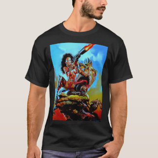 Snygg modell Julie Strain Neon Pin Up Womens Ba T Shirt