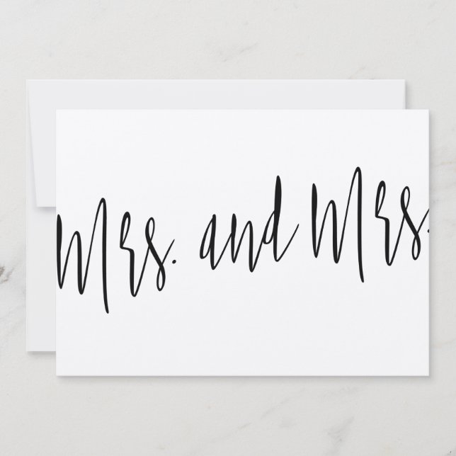 Snygg modern chic "Mrs. och Mrs." (Framsida)