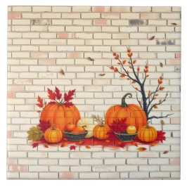 Snygg Modern Happy thanksgiving Fall Kakelplatta