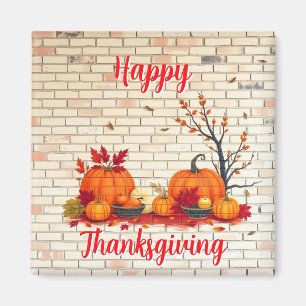 Snygg Modern Happy thanksgiving Fall Magnet