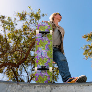 Snygg modern Leafy Mönster Mini Skateboard Bräda 18,5 Cm