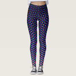 Snygg Modern Lila Färg Halvton Pixel Siffra Nörd Leggings
