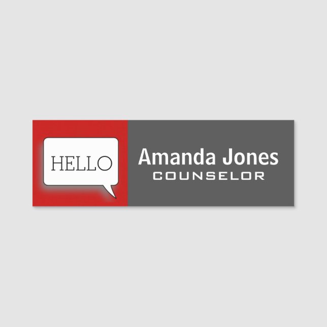 Snygg Modern Professionell Personlig Namnbricka (Framsida)
