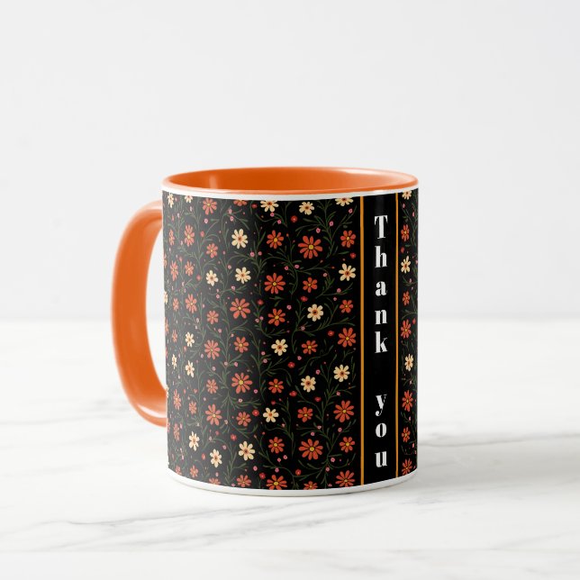 Snygg Modern Vintage Blommigt Collection Mugg (Framsida vänster)
