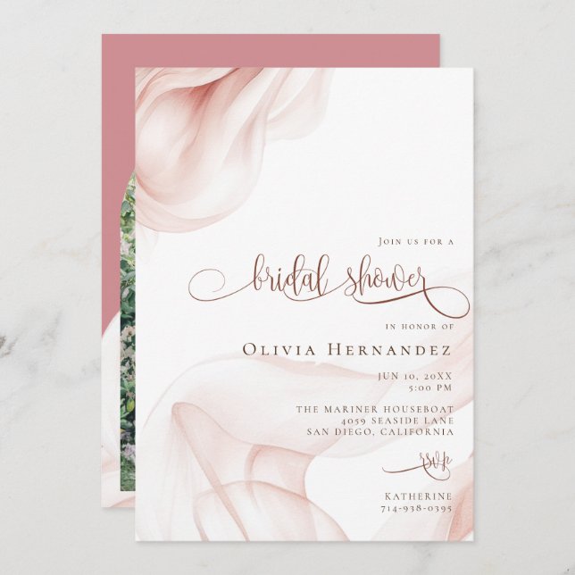 Snygg,  Möhippa Foto Inbjudningar (Fram/baksida)