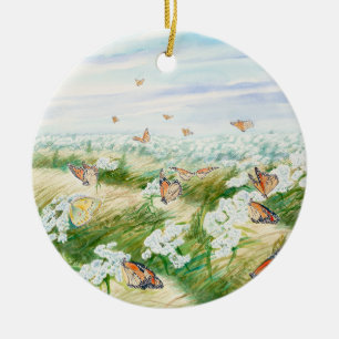 Snygg Monarch Butterfly Ceramic Ornament