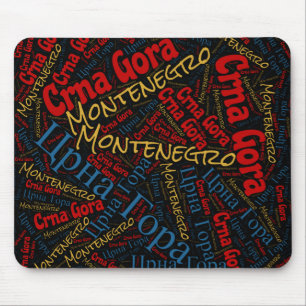 Snygg Montenegro Flagga Färg Patriotic Musmatta