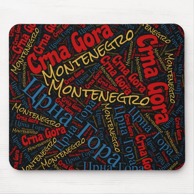 Snygg Montenegro Flagga Färg Patriotic Musmatta (Framsidan)