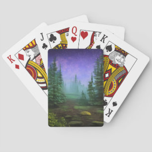 Snygg Moonlight Wilderness Scene Casinokort