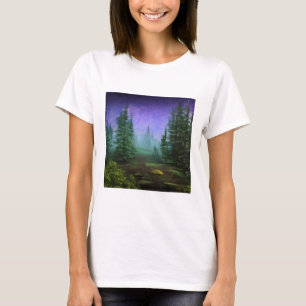 Snygg Moonlight Wilderness Scene T Shirt