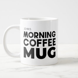 Snygg morgonkaffe Anpassat namn Nyhet Jumbo Mugg
