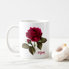 Snygg mormug med ros - redigerbart namn kaffemugg
