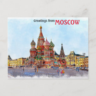 Snygg Moskva Vykort
