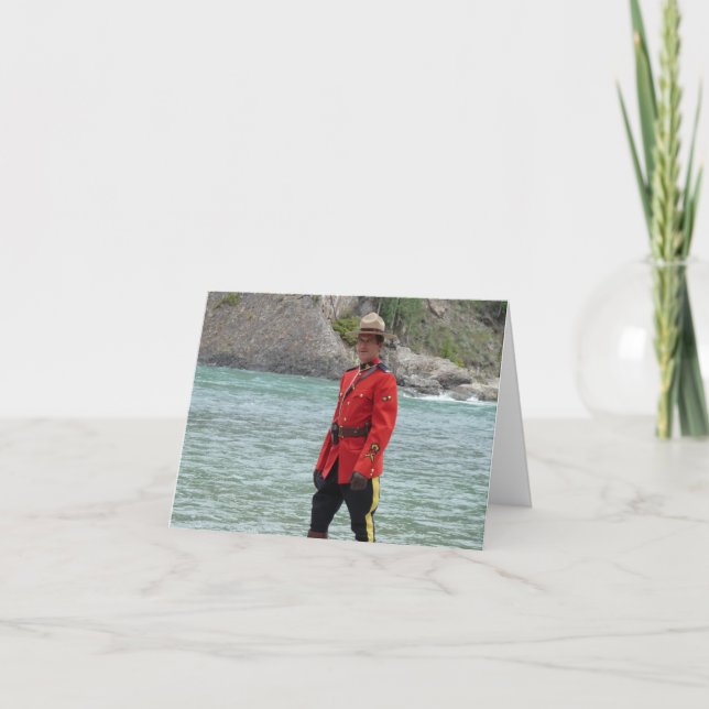 Snygg Mountie Glad Canada-dagen Rolig Foto Kort (Framsida)