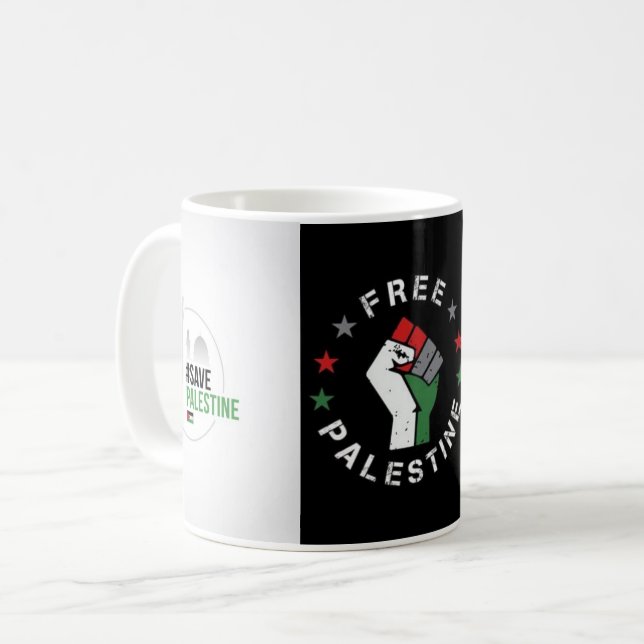 Snygg mugg-design zazzer älskare Palestine Kaffemugg (Framsida vänster)