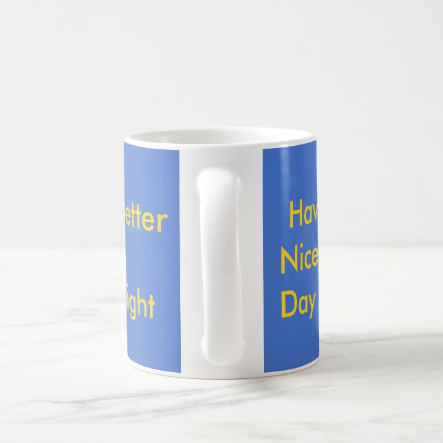 Snygg Mugg-figursättningsmall på morgonen Kaffemugg (Handtag)