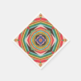 Snygg Multi-färg Kente Kaleidoscope Pappersservett