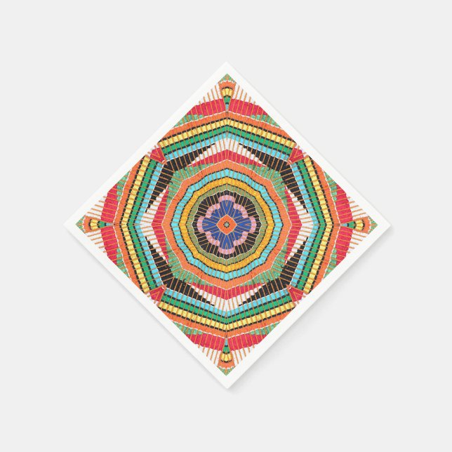 Snygg Multi-färg Kente Kaleidoscope Pappersservett (Hörn)