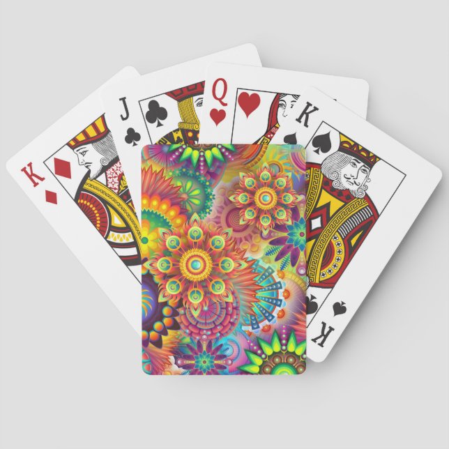 Snygg Multi-Färg, Många Mandala Mönster Casinokort (Baksidan)