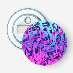 Snygg musik, färgglad, levande musikaliska Mönster Flasköppnare