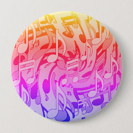 Snygg musik Lycklig Färg, levande Musik noter Knapp