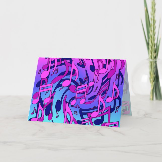 Snygg musik med livliga anteckningar om Rosa Lila  (Framsida)