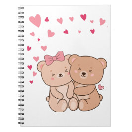 Snygg Nalle för Valentine Gift Anteckningsbok