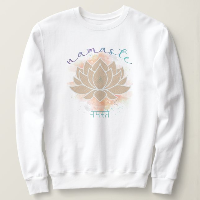 Snygg namaste ord skriven med Lotus Design T Shirt (Design framsida)