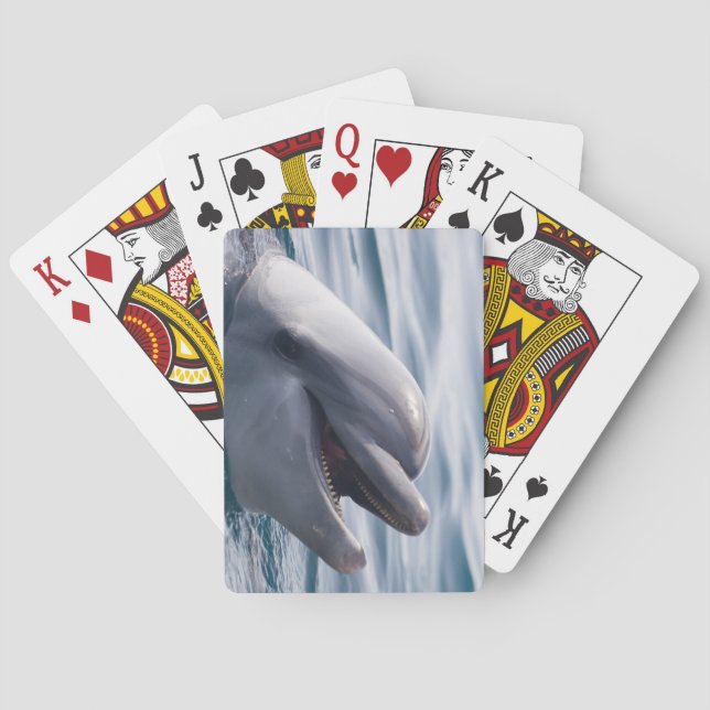 Snygg närbild av en delfin casinokort (Baksidan)