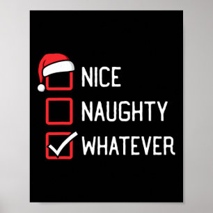 Snygg Naughlist Spelar ingen roll jul Poster