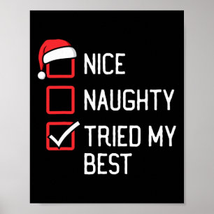 Snygg Naughlist testade min bästa jul Poster