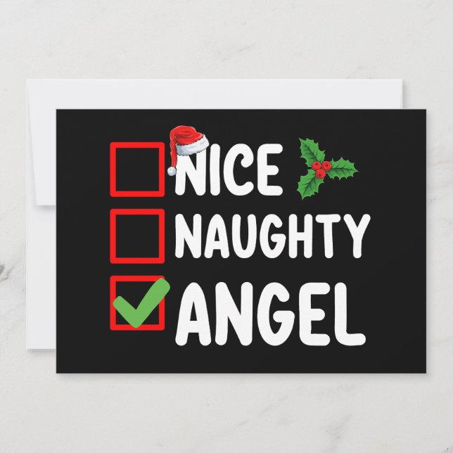 Snygg Naughty Angel-Helgdag Inbjudningar (Framsida)