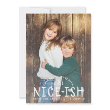 Snygg Naughty eller Snygg julkort för barn