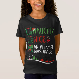 Snygg Naughty ETT FÖRSÖK GJORDES Jultomten H T Shirt
