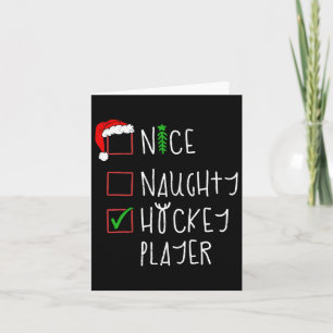 Snygg Naughty Hockey Player-finny juldräkt Kort
