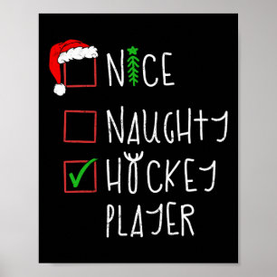 Snygg Naughty Hockey Player-finny juldräkt Poster