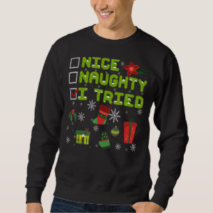 Snygg Naughty I-julklapp Pajama-Helgdag 1 Lång Ärmad Tröja