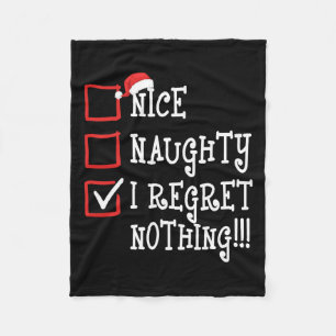 Snygg Naughty, jag ångrar inget roligt julafton Ju Fleecefilt