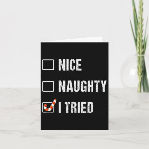 Snygg Naughty jag försökte med en fin jul Kort