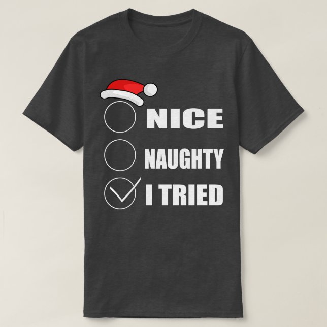 Snygg Naughty jag provade jul rolig tröja (Design framsida)