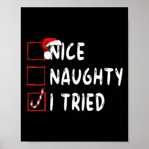 Snygg Naughty jag testade Julafton Den vackra jule Poster