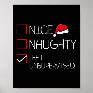 Snygg Naughty Lämnade oövervakad jul Pajama Fu Poster