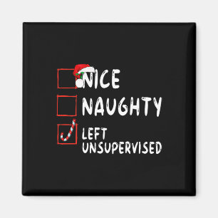 Snygg Naughty Lämnade oövervakad jultomte Magnet