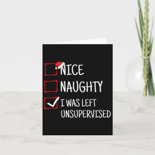 Snygg Naughty Lämnat Oövervakad fin jul Kort