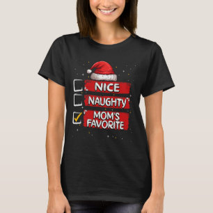 Snygg Naughty Mamma Favorite-jullista Santa C T Shirt