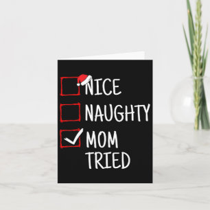 Snygg Naughty Mamma Tried Den vackra julen Kort