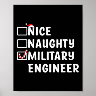 Snygg Naughty Mility Ingenjör Funny Jul Eng Poster