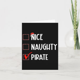 Snygg Naughty Pirat jul Jultomten Kort