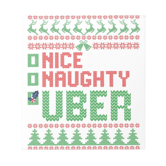 Snygg Naughty Uber Funny julmatchningsgåva Anteckningsblock (Framsida)