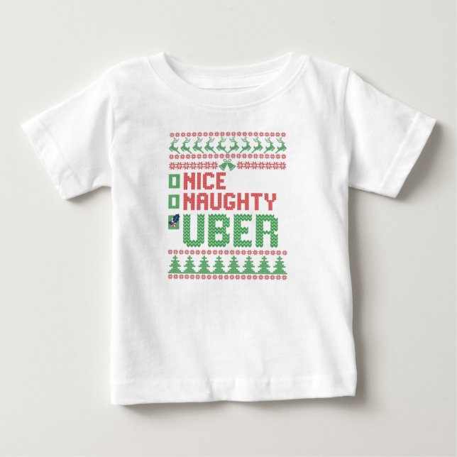 Snygg Naughty Uber Funny julmatchningsgåva T Shirt (Framsida)